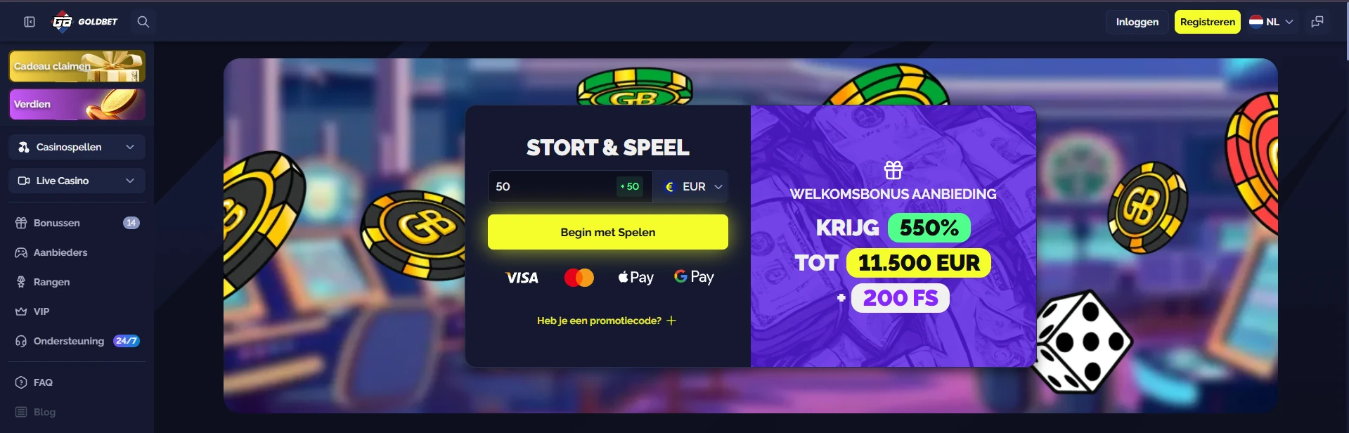 Goldbet Casino Banner