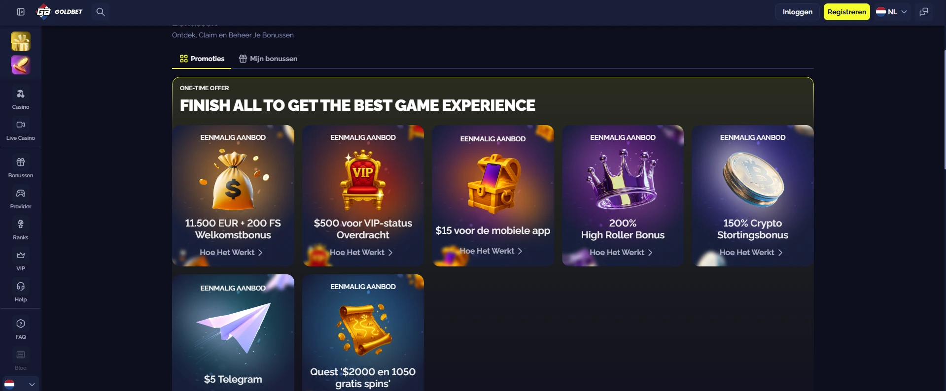 Goldbet Casino Bonus
